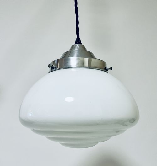 fig 1. Antique Opaline Glass Pendant Light