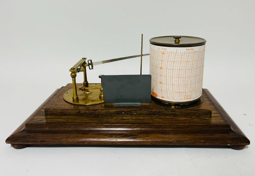 ANTIQUE OAK CASED BAROGRAPH - ADDITIONAL PHOTO 10