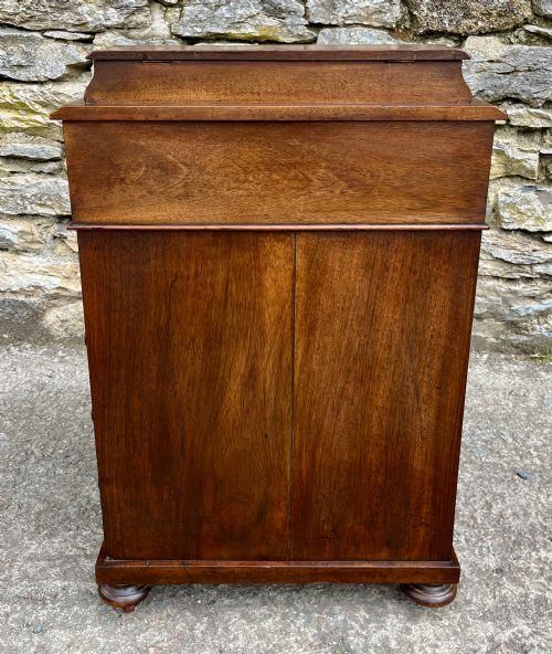 VICTORIAN BURR WALNUT DAVENPORT - ADDITIONAL PHOTO 9