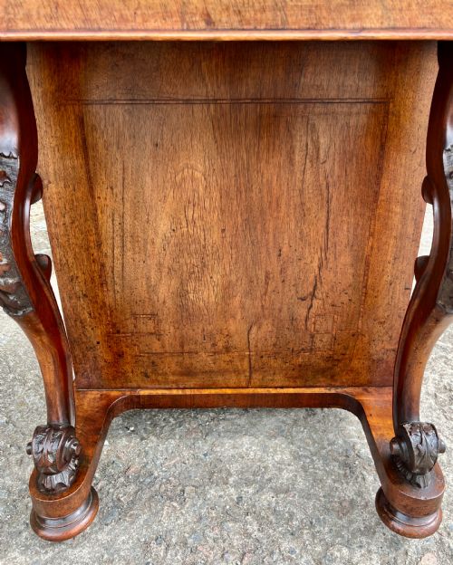 VICTORIAN BURR WALNUT DAVENPORT - ADDITIONAL PHOTO 13