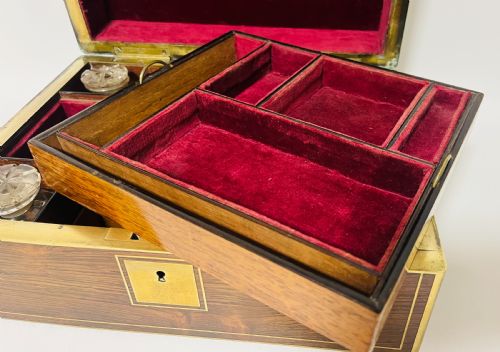 fig 2. Antique Rosewood Brass Bound Vanity Box