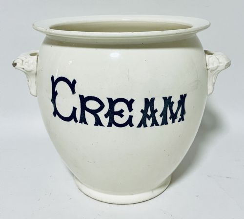 Edwardian White Ironstone Dairy Cream Pail