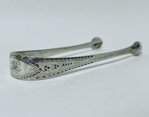 fig 2. 18th Century Georgian Silver Sugar Tongs