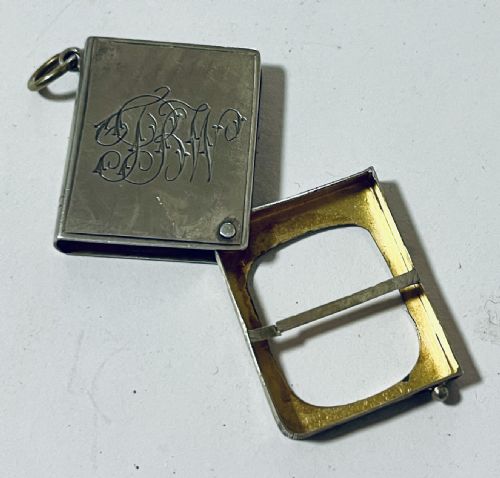 fig 1. Antique Silver Stamp Case