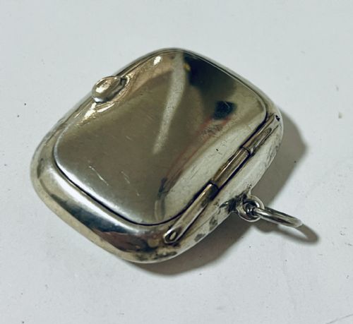 fig 1. Antique Silver Chatelaine Box with Mirror