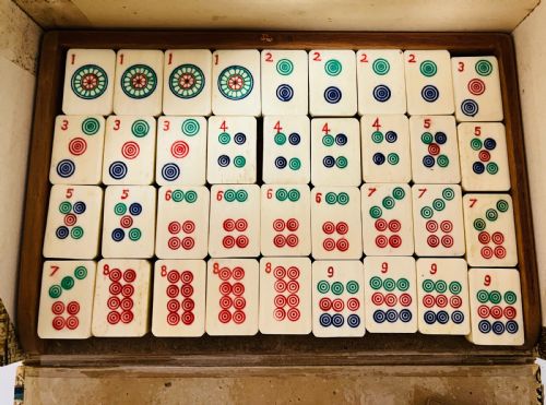 fig 2. Bone and Bamboo Mahjong Set