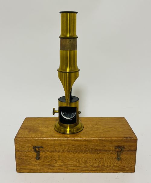 fig 1. Antique Brass Student Microscope