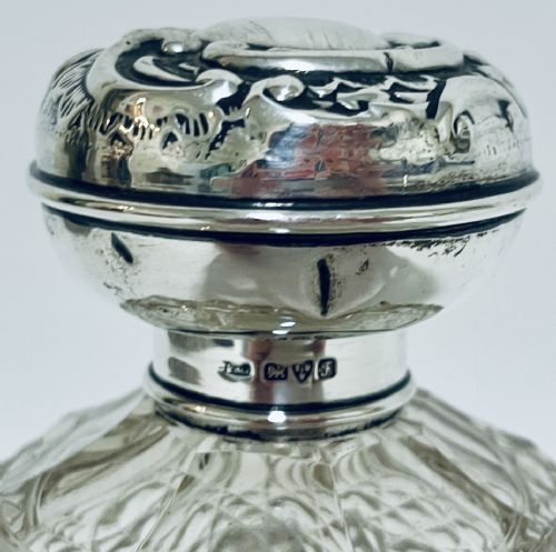 fig 1. Antique Silver Topped Scent Bottle