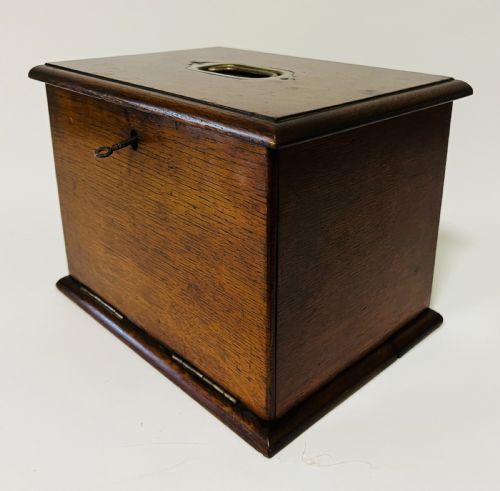ANTIQUE OAK STATIONERY CABINET - ADDITIONAL PHOTO 4