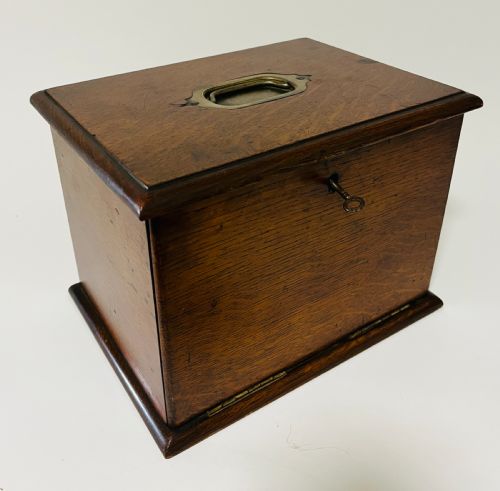 ANTIQUE OAK STATIONERY CABINET - ADDITIONAL PHOTO 9