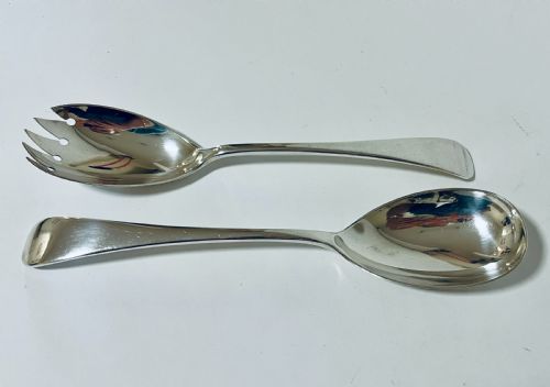 fig 2. Antique Silver Salad Servers