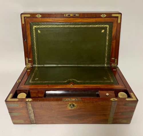 fig 1. Large Victorian Mahogany Writing Slope with Secret Drawers