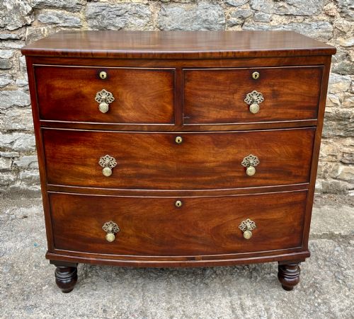 Victorian Mahogany Bow Front Chest of Drawers