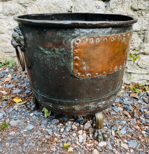 fig 1. Large Victorian Riveted Copper Boiler