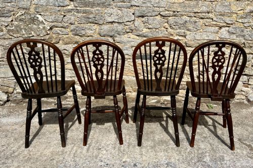 fig 2. Set of 4 Antique Wheelback Chairs