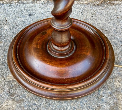 fig 2. Antique Oak Barley Twist Standard Lamp