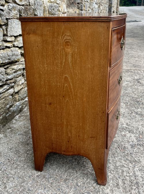 fig 2. Georgian Mahogany Bow Front Chest of Drawers