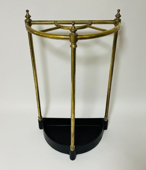 Edwardian Demi-lune Brass Stick Stand