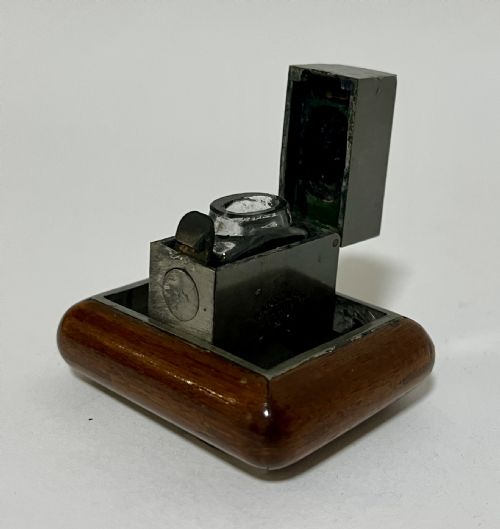 Antique Campaign Travelling Inkwell