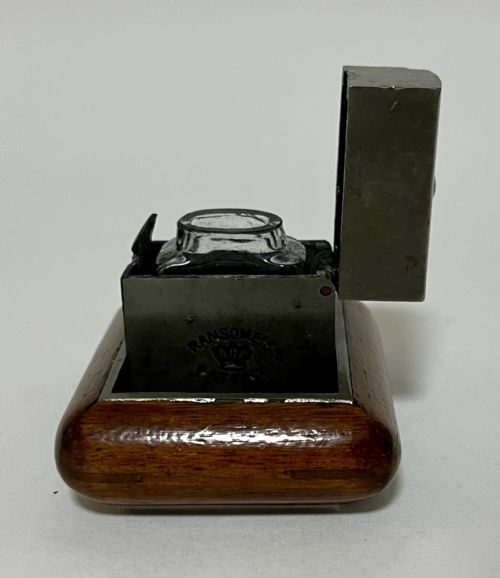 fig 1. Antique Campaign Travelling Inkwell