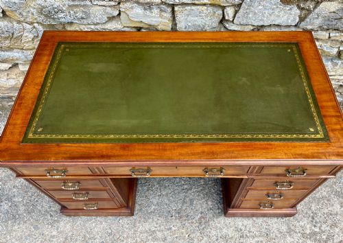 fig 2. Edwardian Mahogany Pedestal Desk