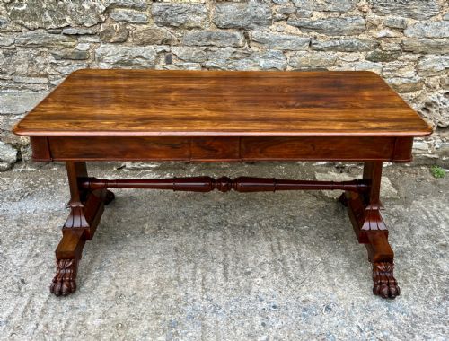 Large Regency Rosewood Library Table