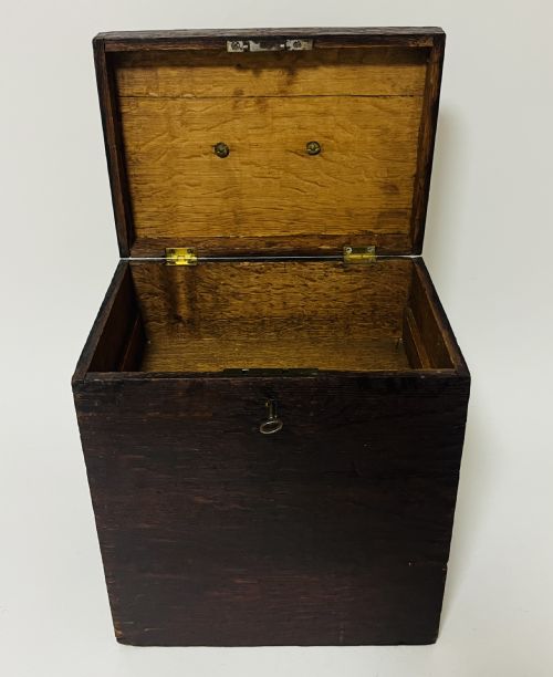 fig 1. Antique Oak Collectors Box