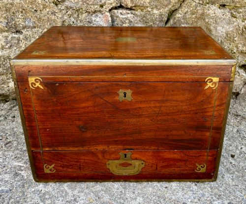fig 1. Antique Military Camphorwood Document Box