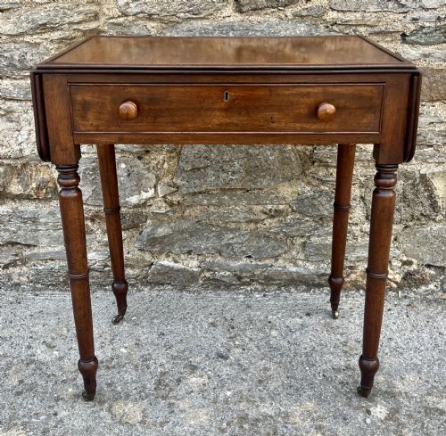 fig 1. Regency Mahogany Drop Leaf Work Table