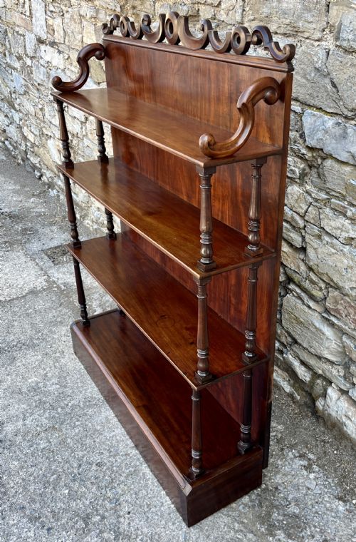 fig 2. Antique Mahogany Waterfall Bookcase