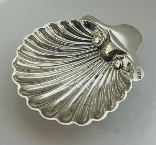 Victorian Silver Shell Shaped Butter Dish