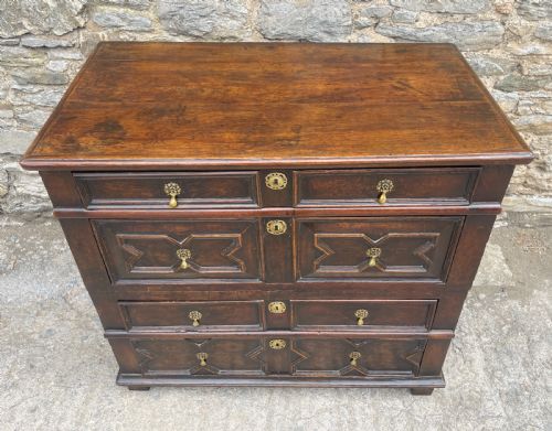 fig 2. 17th Century Oak Chest of Drawers