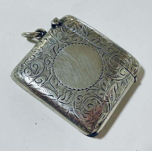 Antique Silver Vesta Case