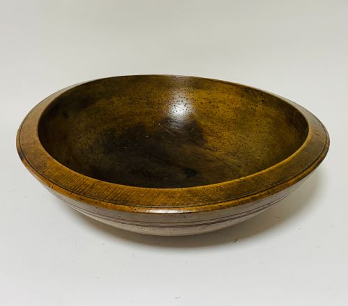 Large Antique Sycamore Dairy Bowl
