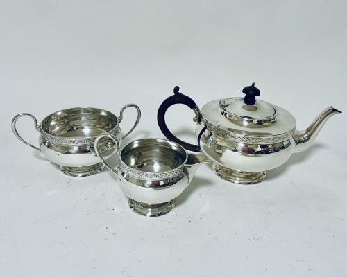 Antique 3 Piece Silver Tea Set