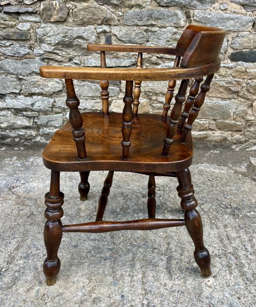 fig 2. Antique Elm Captains Chair