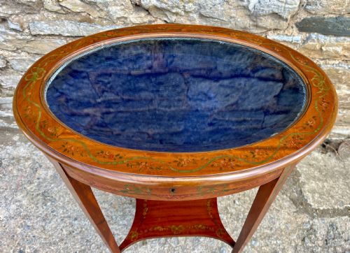 fig 2. Edwardian Satinwood Bijouterie Display Table