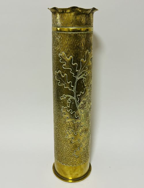 Large Trench Art Shell Case Stick Stand