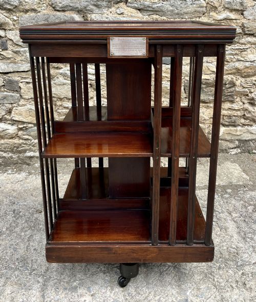 fig 1. Antique Mahogany Revolving Bookcase