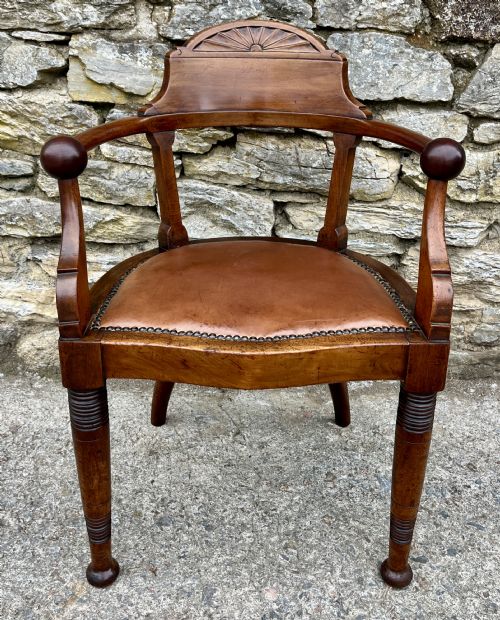 fig 1. Arts and Crafts Style Mahogany Desk Chair