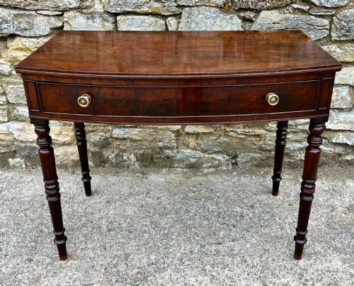 Regency Mahogany Bow Fronted Side Table