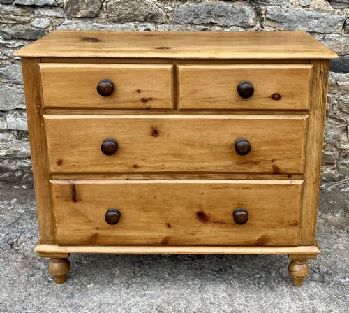Small Antique Pine Chest of Drawers