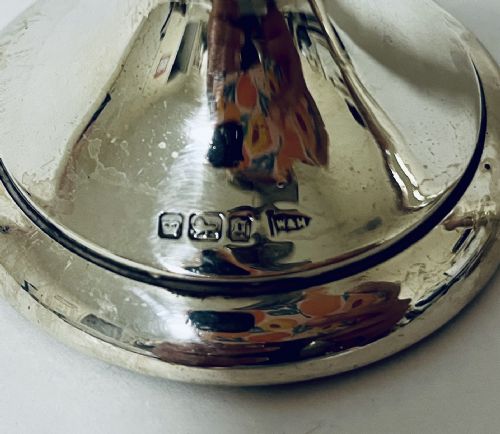 fig 2. Pair of Antique Silver Trumpet Vases