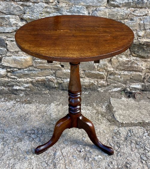 fig 1. Georgian Oak Tilt Top Wine Table