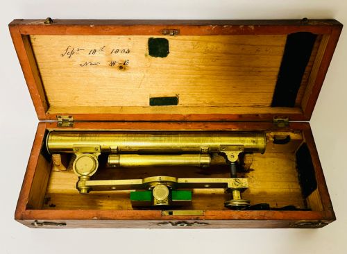fig 3. Antique Brass Surveyor's Level by W&S Jones