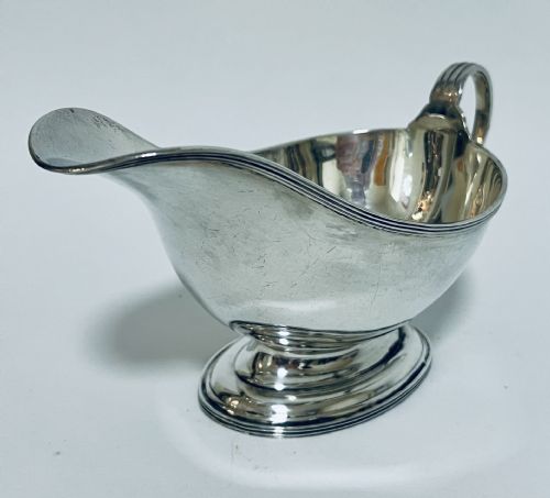 fig 1. Antique Silver Sauce Boat