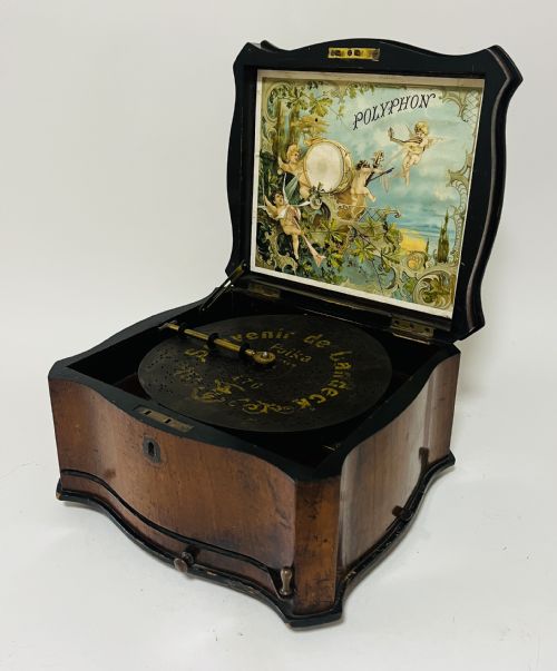 fig 2. Victorian Walnut Cased Polyphon