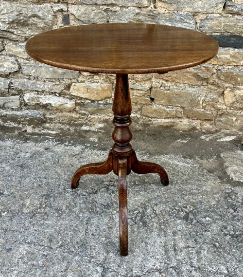 Georgian Oak Tilt Top Wine Table