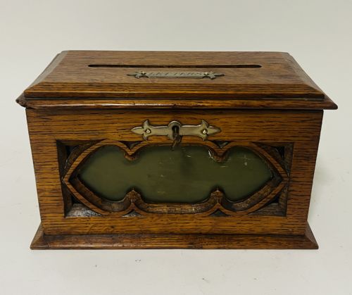 Antique Oak Letter Box