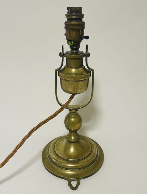 fig 2. Antique Brass Ship's Gimbal Lamp